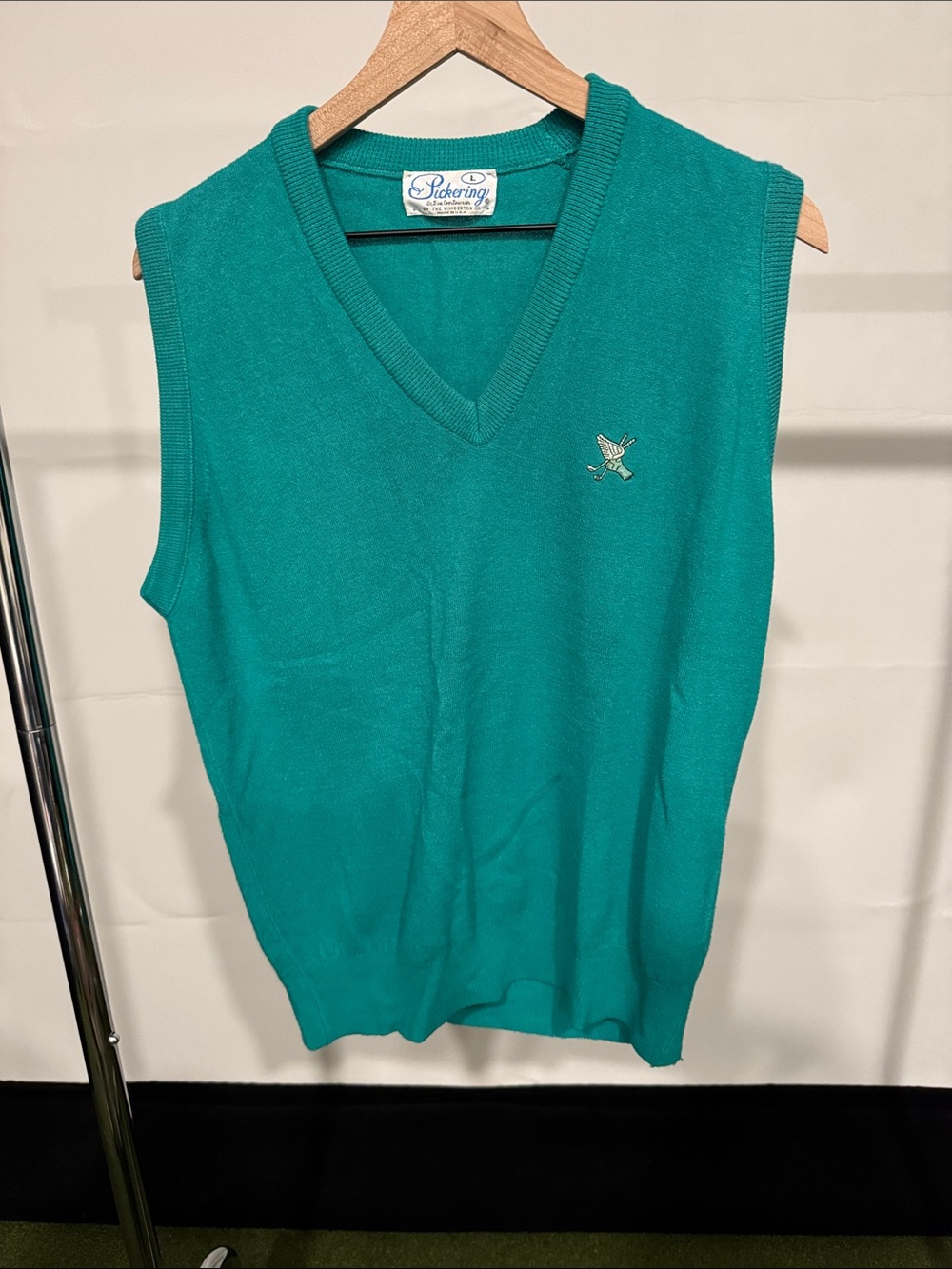 Pickering Teal Knit Sweater Vest Winged Foot